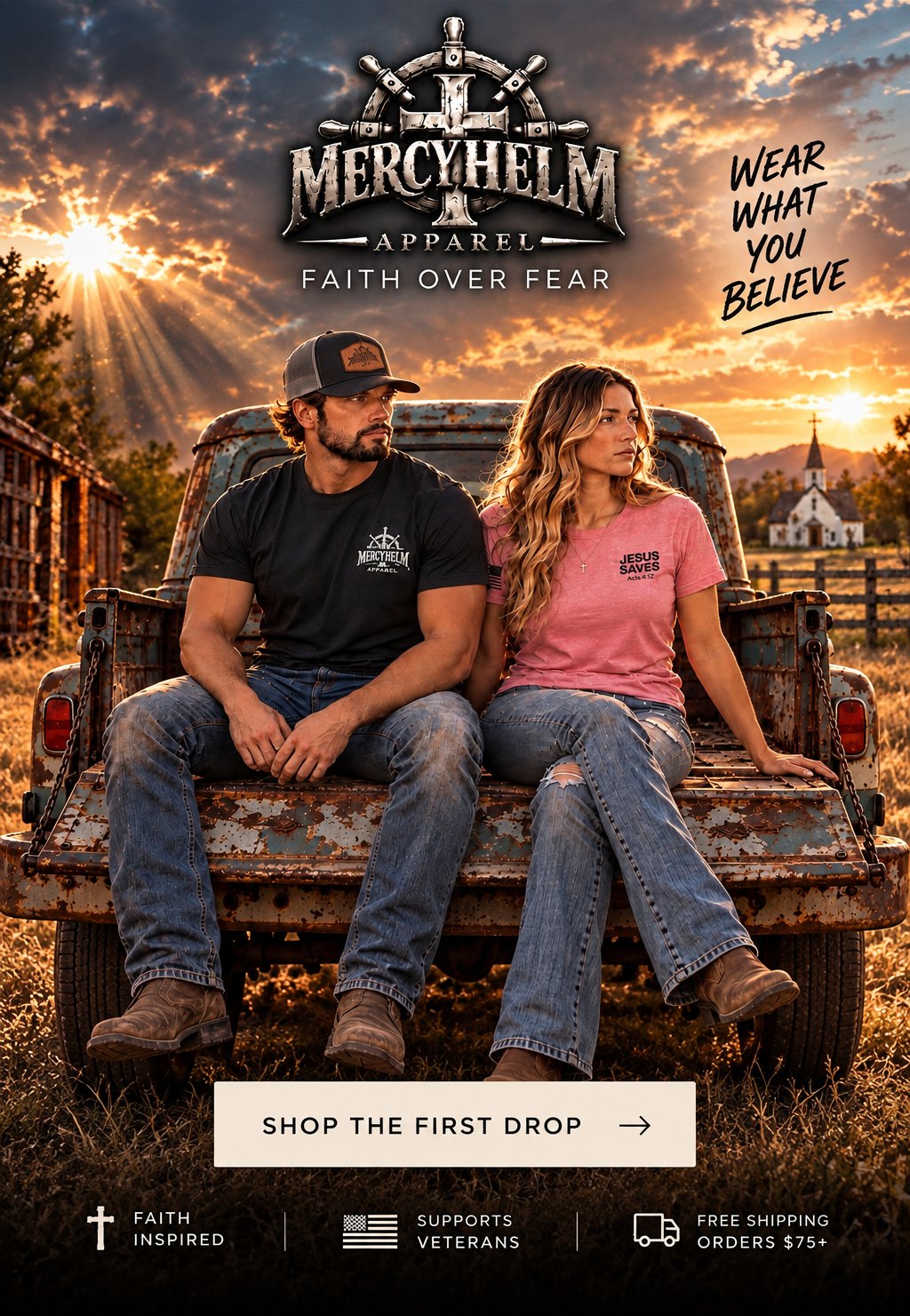 MercyHelm Apparel - Faith Over Fear